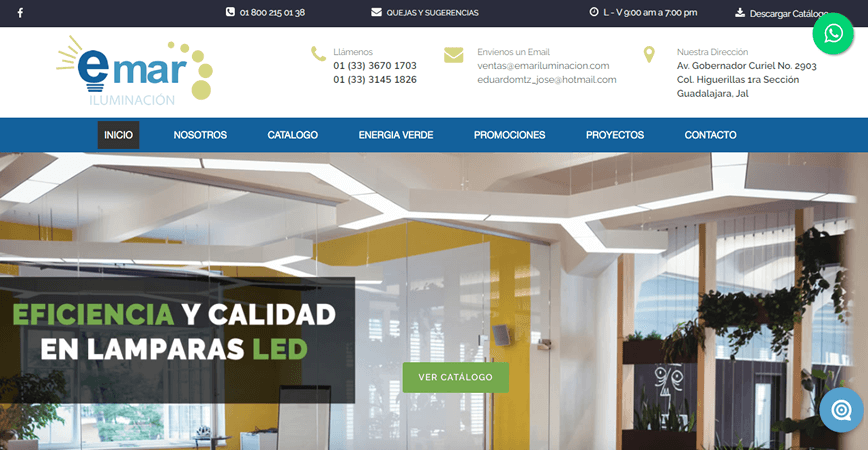 Paginas Web Guadalajara Profesionales Emar Iluminación