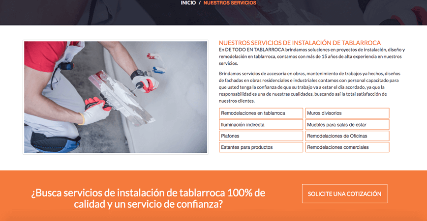 Paginas Web Guadalajara Profesionales de todo en tablaroca